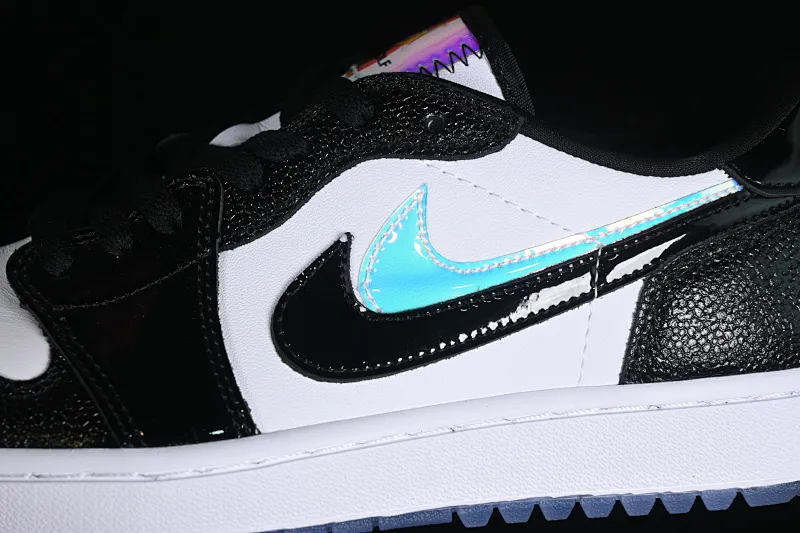 All categories Air Jordan Jordan series basketball shoes Air Jordan 1 Low Z version Air Jordan 1 Low Golf AJ1 Joe 1 new golf version laser patent leather black double hook FZ4159-100